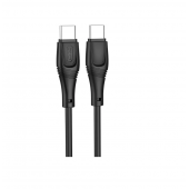 Кабель XO NBQ239B PD Zeus series Type-C to Type-C 60W 1m Black Кабель XO NBQ239B PD Zeus series Type-C to Type-C 60W 1m Black