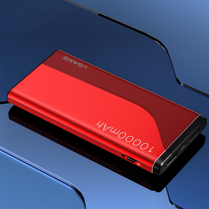 Повербанк Usams US-CD23 Birkin Series 10000 mAh Червоний-2