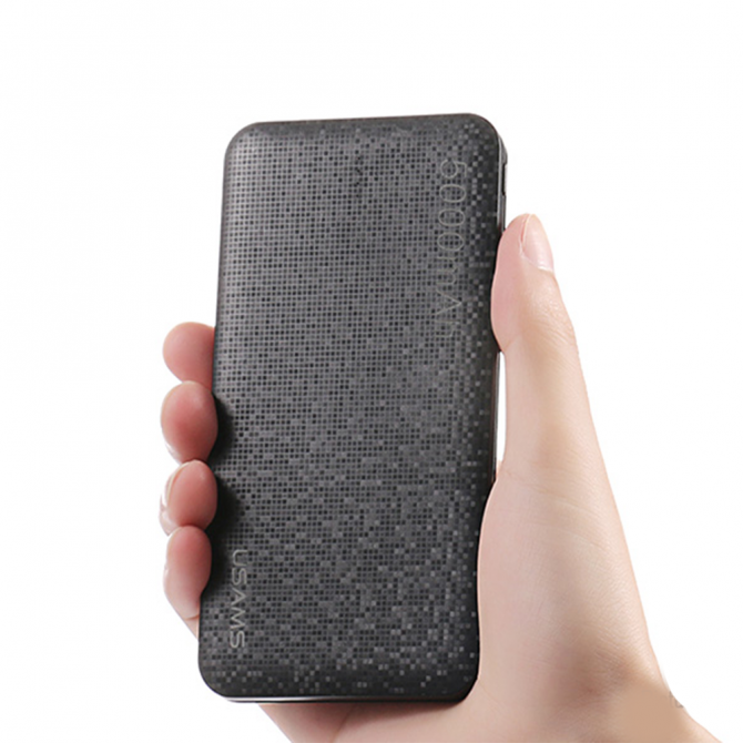 Повербанк Usams US-CD20 Mosaic Series 5000 mAh Чорний-3
