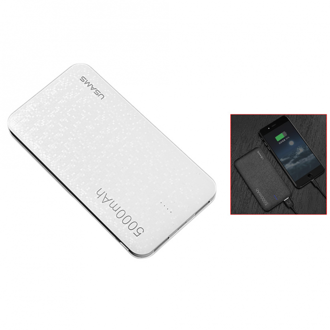 Повербанк Usams US-CD20 Mosaic Series 5000 mAh Білий-2