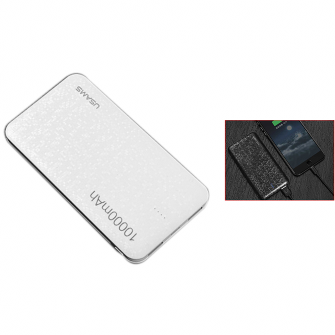 Повербанк Usams US-CD21 Mosaic Series 10000 mAh Белый-2
