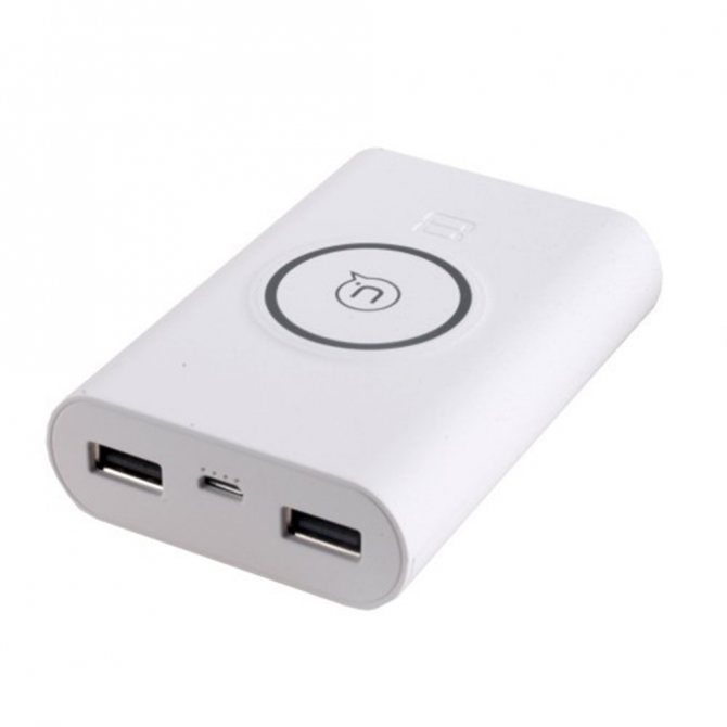 Повербанк Usams+Wireless Charging Pad US-CD31 Wish Series 8000 mAh Білий-1