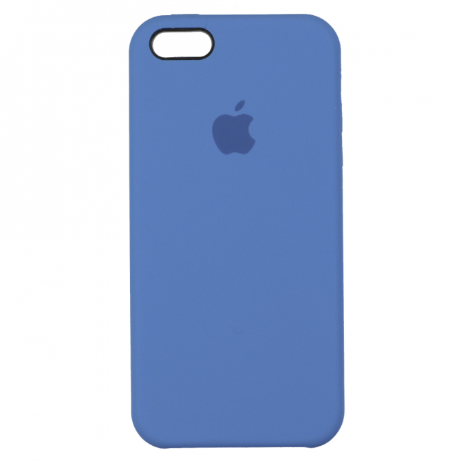 Чехол силиконовый для iPhone 5/5s/SE Ярко синий-1