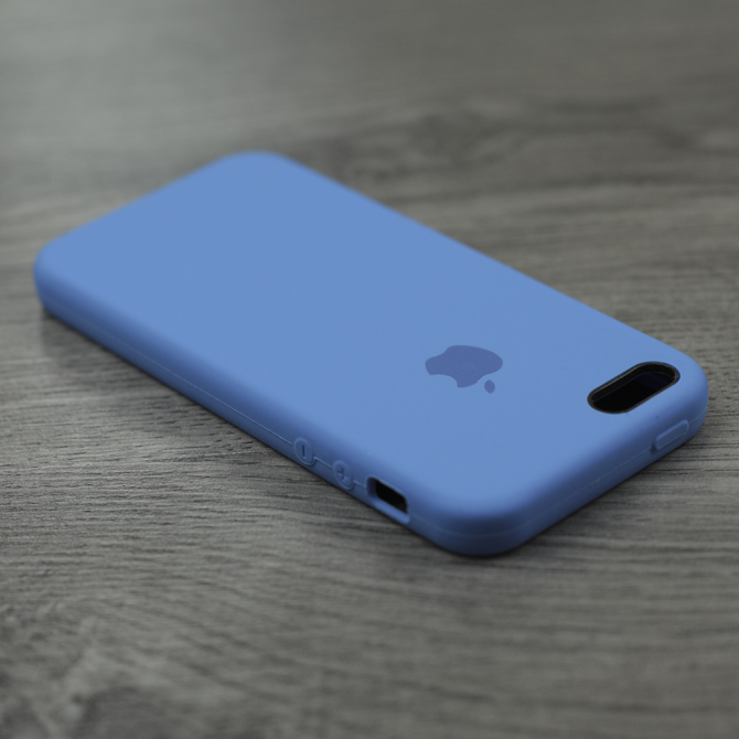Чехол силиконовый для iPhone 5/5s/SE Ярко синий-4