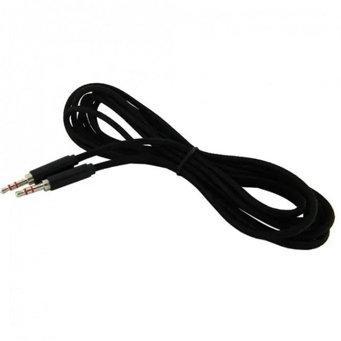 Кабель AUX Walker A520 тканина 3v Чорний