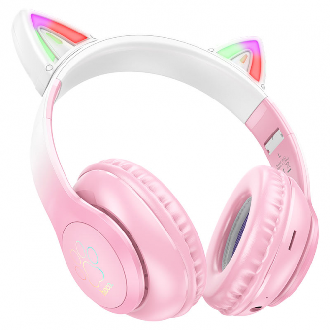 Наушники Bluetooth Headset Hoco W42 cat ear Cherry-1