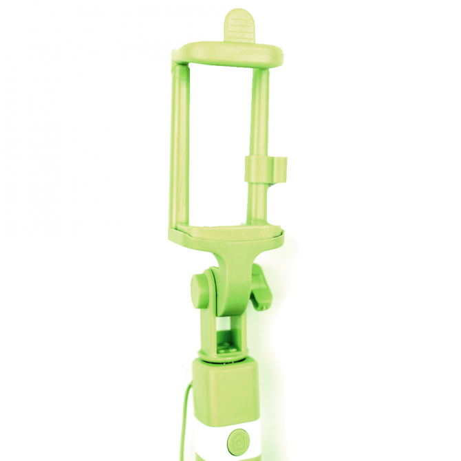 Монопод selfie CL-09 Зелений+ кнопка через 3,5"-2