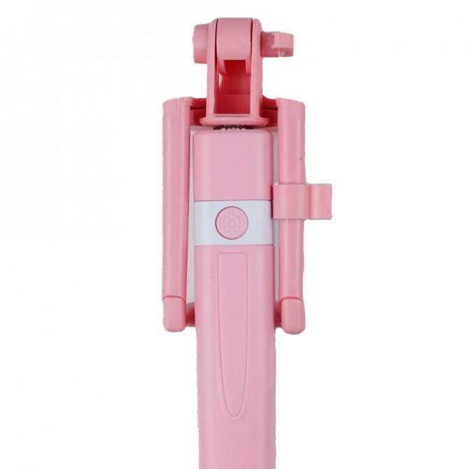 Монопод selfie CL-09 Рожевий + кнопка через 3,5"