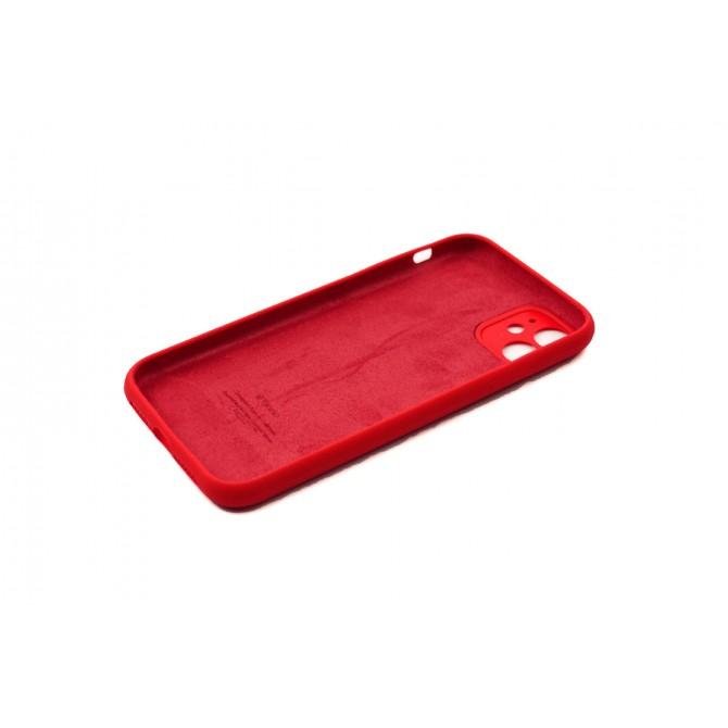 Оригинальный силиконовый чехол для iPhone 11 Красный FULL (with camera protection)-1