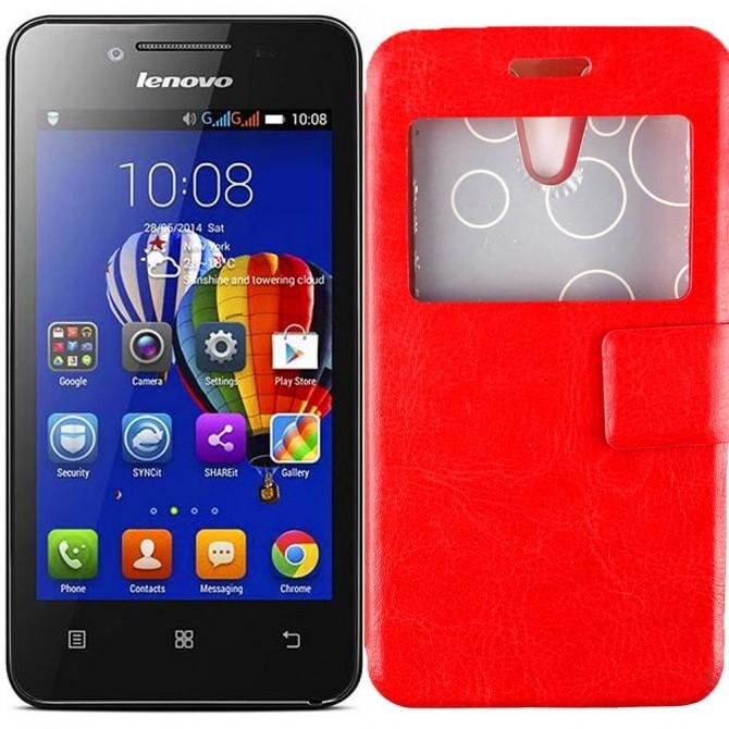 Чохол-книжка Momax для Lenovo A319 Червоний