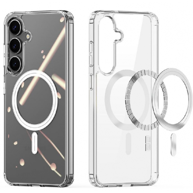 Чохол силіконовий MagSafe для Samsung Galaxy S25 Прозорий-2