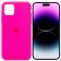 Оригінальний силіконовий чохол для iPhone 14 Pro Max Bright Pink FULL