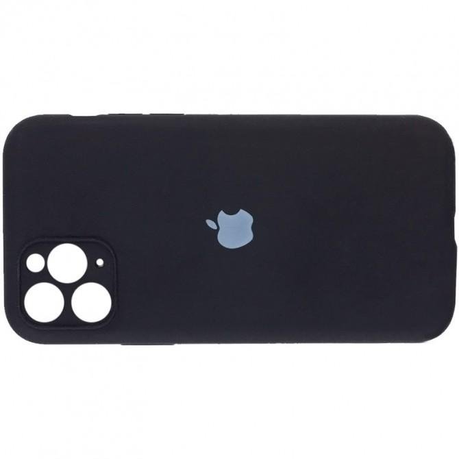 Оригінальний силіконовий чохол для iPhone 11 Pro Max Чорний FULL (with camera protection)-1