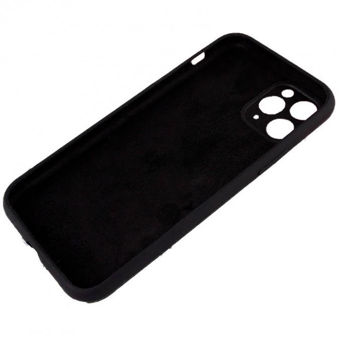 Оригінальний силіконовий чохол для iPhone 11 Pro Max Чорний FULL (with camera protection)-3