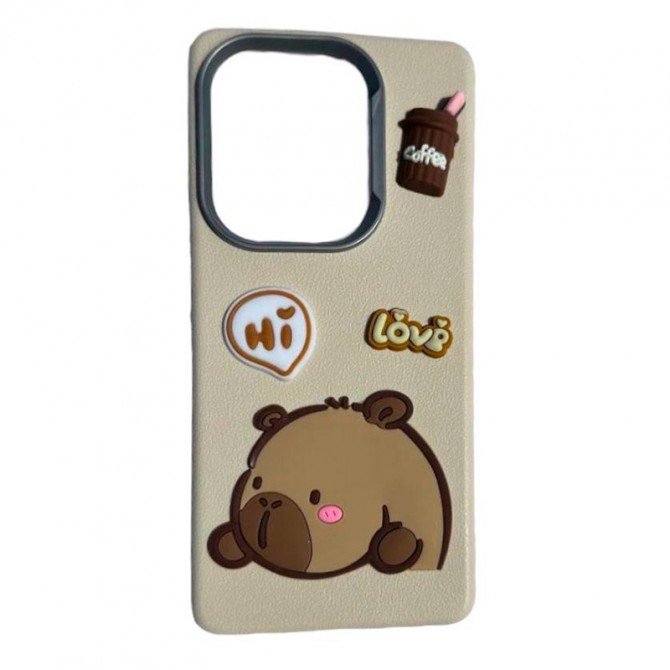 Чохол TPU Leather Toys для Xiaomi Redmi Note 13 Pro 4G / Poco M6 Pro 4G (Capybara / Sand)