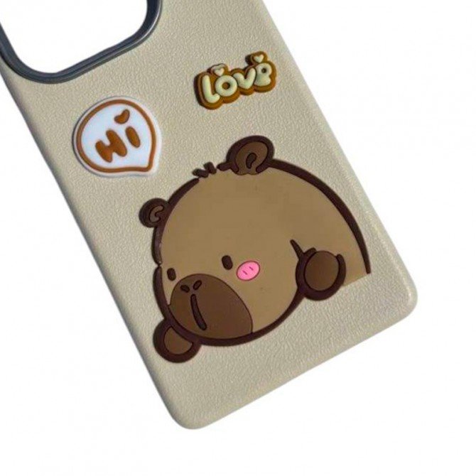 Чохол TPU Leather Toys для Xiaomi Redmi Note 13 Pro 4G / Poco M6 Pro 4G (Capybara / Sand)-2