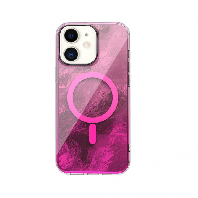 Чохол TPU Shiny Mountain (MagFit) для Apple iPhone 12 Pro / 12 (6.1") Pink