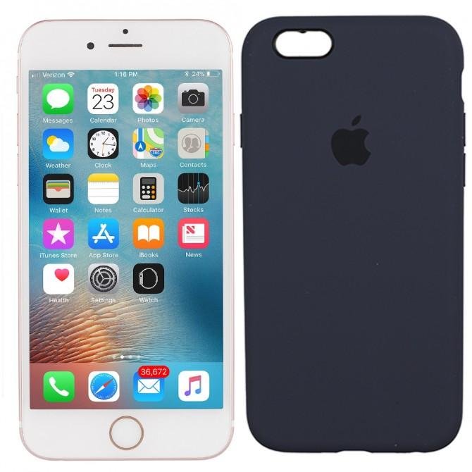 Чехол силиконовый для iPhone 5/5s/SE Темно Синий FULL