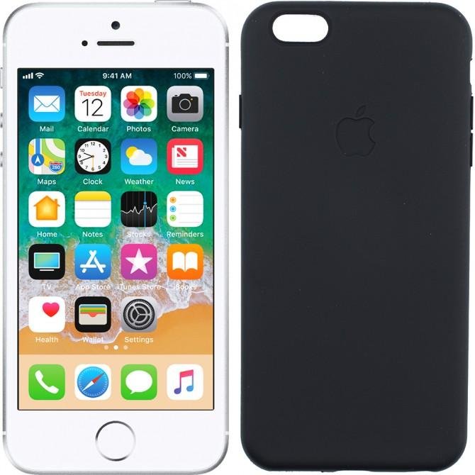 Чехол силиконовый для iPhone 5/5s/SE Чёрный FULL