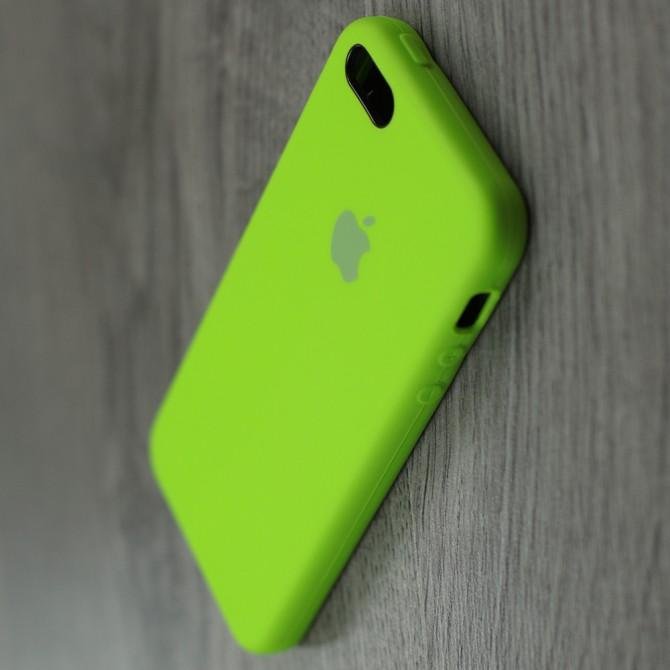Чехол силиконовый для iPhone 5/5s/SE Ярко зеленый FULL-2