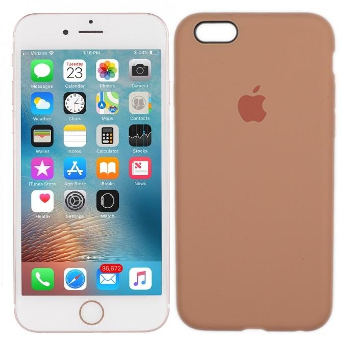 Чохол силіконовий для iPhone 6/6s Персиковий FULL