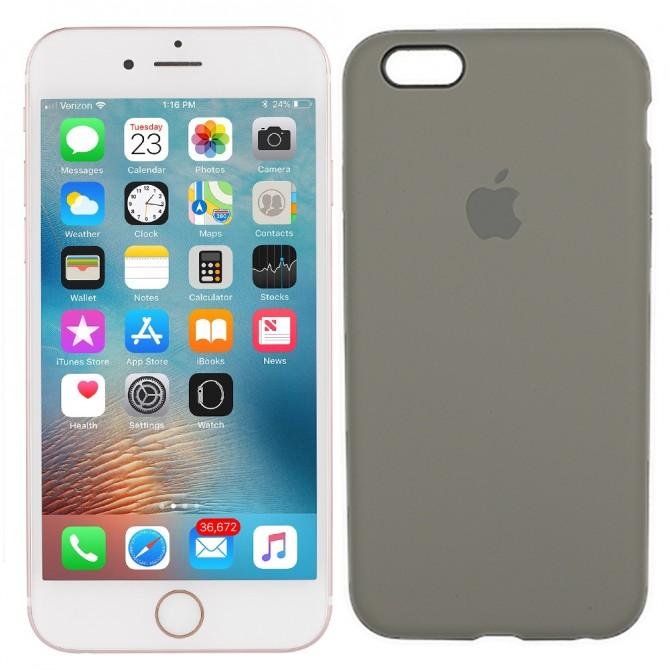 Чохол силіконовий для iPhone 6/6s Попелясто сірий FULL