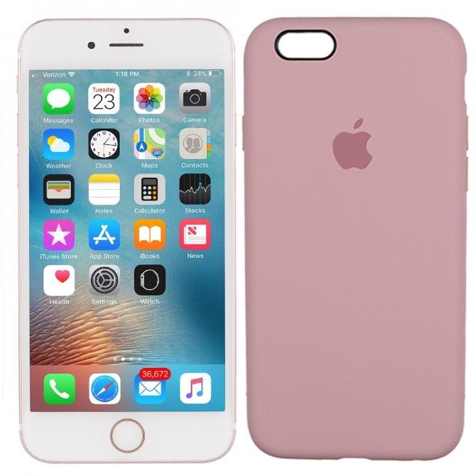 Чехол силиконовый для iPhone 6/6s Светло Розовый FULL