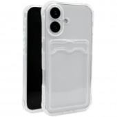 Чохол накладка-кардхолдер для iPhone 16 Plus Прозорий