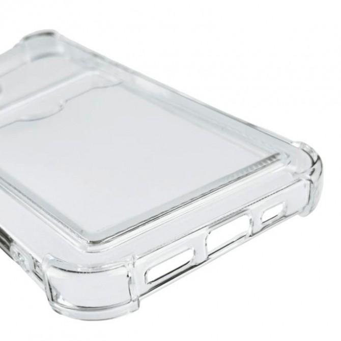 Чохол накладка-кардхолдер для iPhone 16 Plus Прозорий-3