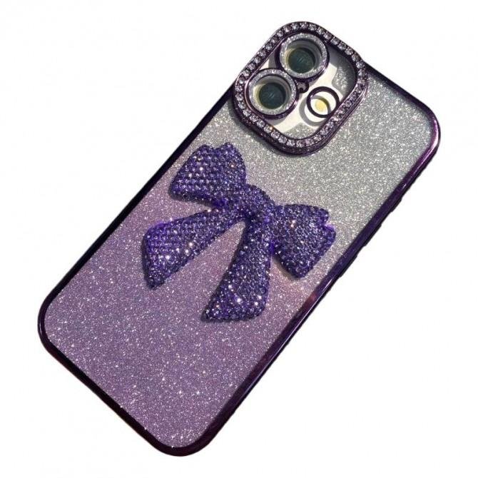 Накладка Glossy Bow для iPhone 17 Purple-1