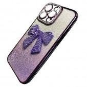 Накладка Glossy Bow для iPhone 16 Pro Max Purple