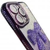 Накладка Glossy Bow для iPhone 16 Pro Max Purple