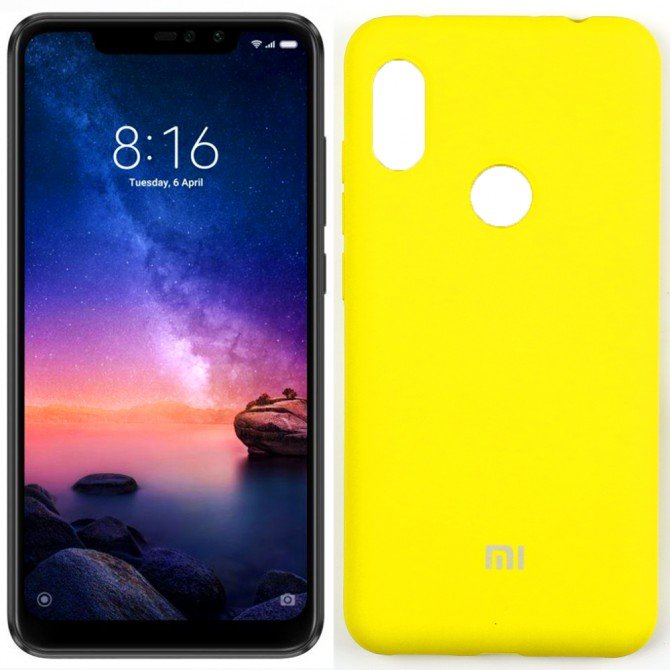 Чохол Soft Case для Xiaomi Redmi Note 6 Pro Яскраво жёлтый FULL
