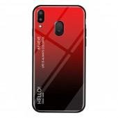 Чехол TPU Gradient HELLO Glass для Samsung A205/A305 Galaxy A20/A30 Красный DEL
