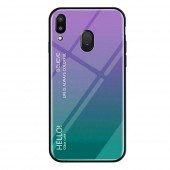 Чехол TPU Gradient HELLO Glass для Samsung A405 Galaxy A40 Голубой Чехол TPU Gradient HELLO Glass для Samsung A405 Galaxy A40 Голубой