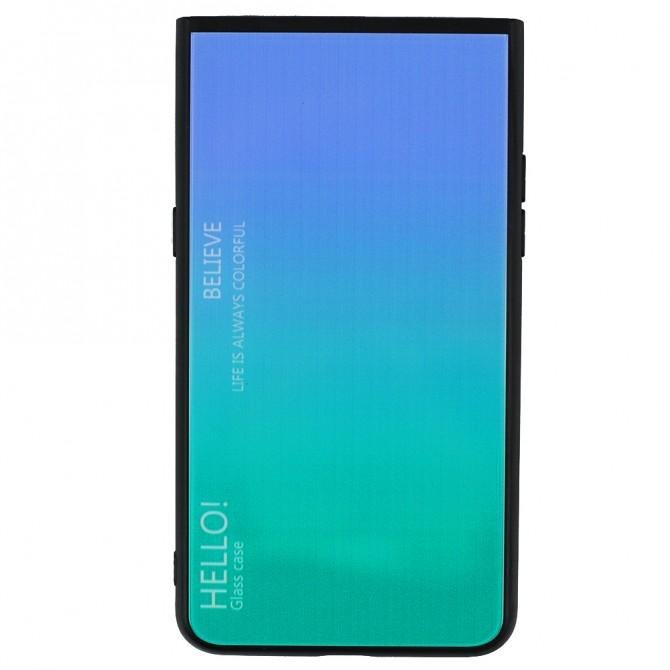 Чехол TPU Gradient HELLO Glass для Samsung A805 Galaxy A80 Голубой-1
