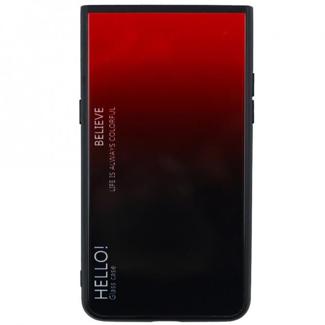 Чехол TPU Gradient HELLO Glass для Samsung A805 Galaxy A80 Красный-1