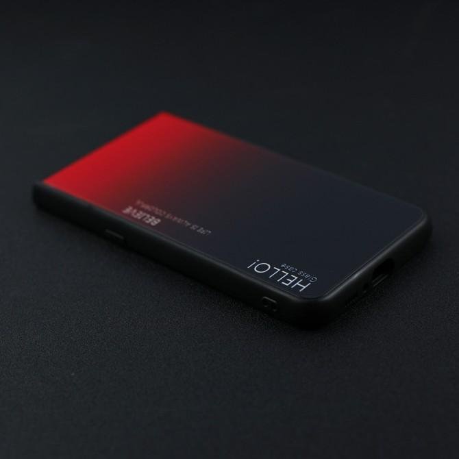 Чехол TPU Gradient HELLO Glass для Samsung A805 Galaxy A80 Красный-4