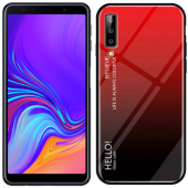 Чохол TPU Gradient HELLO Glass для Samsung A750 Galaxy A7 2018 Червоний