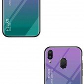 Чохол TPU Gradient HELLO Glass для Samsung M205 Galaxy М20 Блакитний Чохол TPU Gradient HELLO Glass для Samsung M205 Galaxy М20 Блакитний