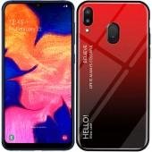 Чехол TPU Gradient HELLO Glass для Samsung M205 Galaxy М20 Красный