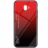Чехол TPU Gradient HELLO Glass для Samsung J4 Красный