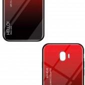 Чехол TPU Gradient HELLO Glass для Samsung J4 Красный