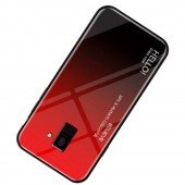 Чехол TPU Gradient HELLO Glass для Samsung J600 Красный Чехол TPU Gradient HELLO Glass для Samsung J600 Красный