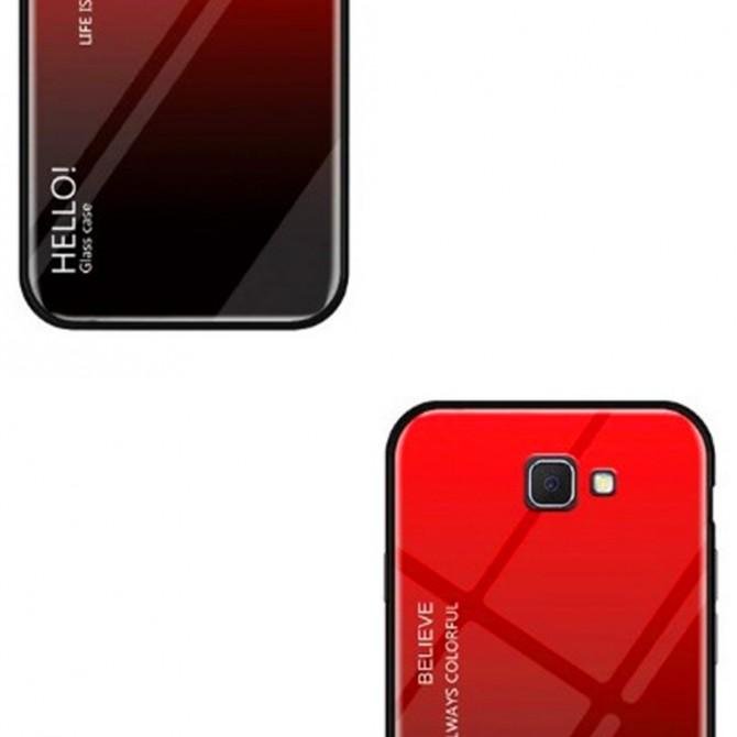 Чохол TPU Gradient HELLO Glass для Samsung J4 Plus Червоний-3