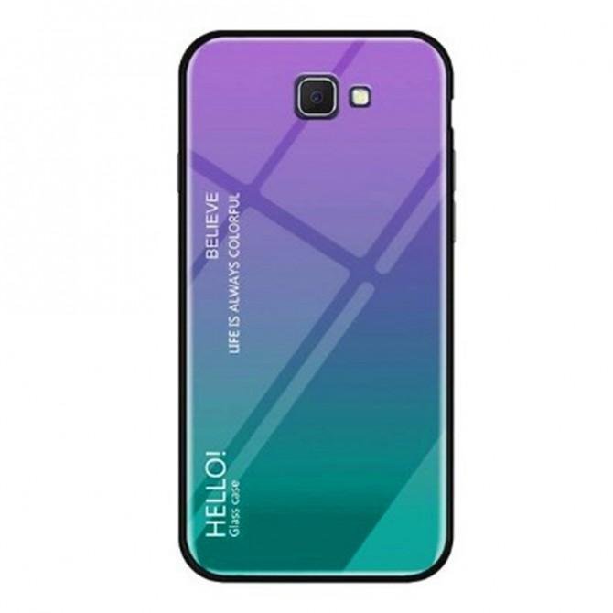 Чохол TPU Gradient HELLO Glass для Samsung J4 Plus Блакитний-1