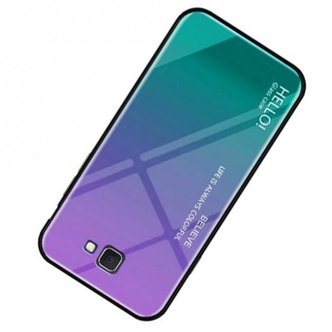 Чохол TPU Gradient HELLO Glass для Samsung J4 Plus Блакитний-2
