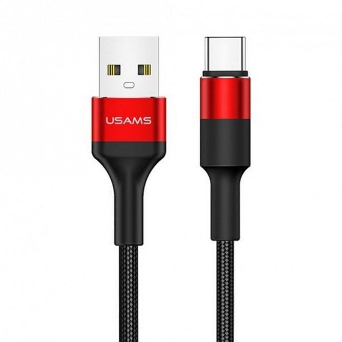 Кабель Usams U5 US-SJ221 Braided cable Type-C 1.2m Красный
