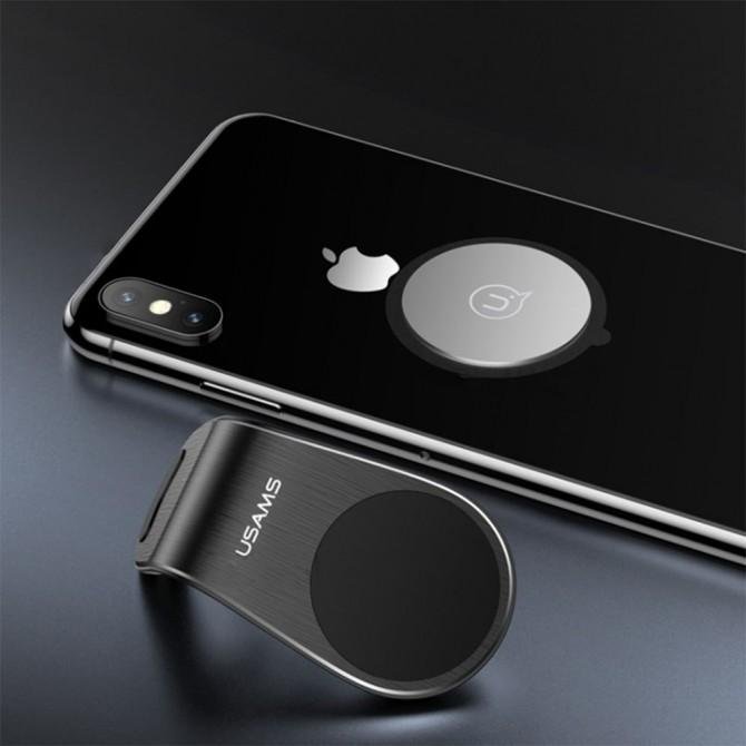 Автодержатель Usams Car Holder US-ZJ046 Metal Magnetic Чёрный-2