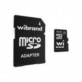 Карта пам'яті Wibrand MicroSDHC 16GB UHS-I (Class 10) + adapter SD Карта пам'яті Wibrand MicroSDHC 16GB UHS-I (Class 10) + adapter SD